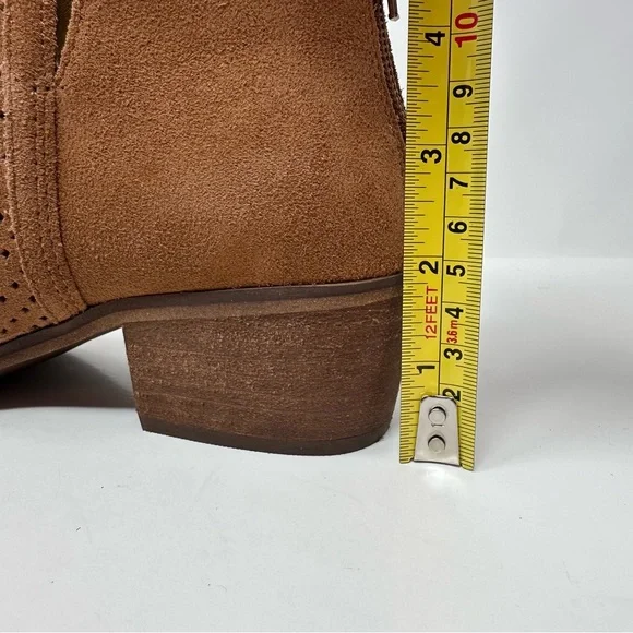 Nordstrom Susina Blakely Suede Leather Ankle Boots Brown Size 6.5 - Picture 7 of 9